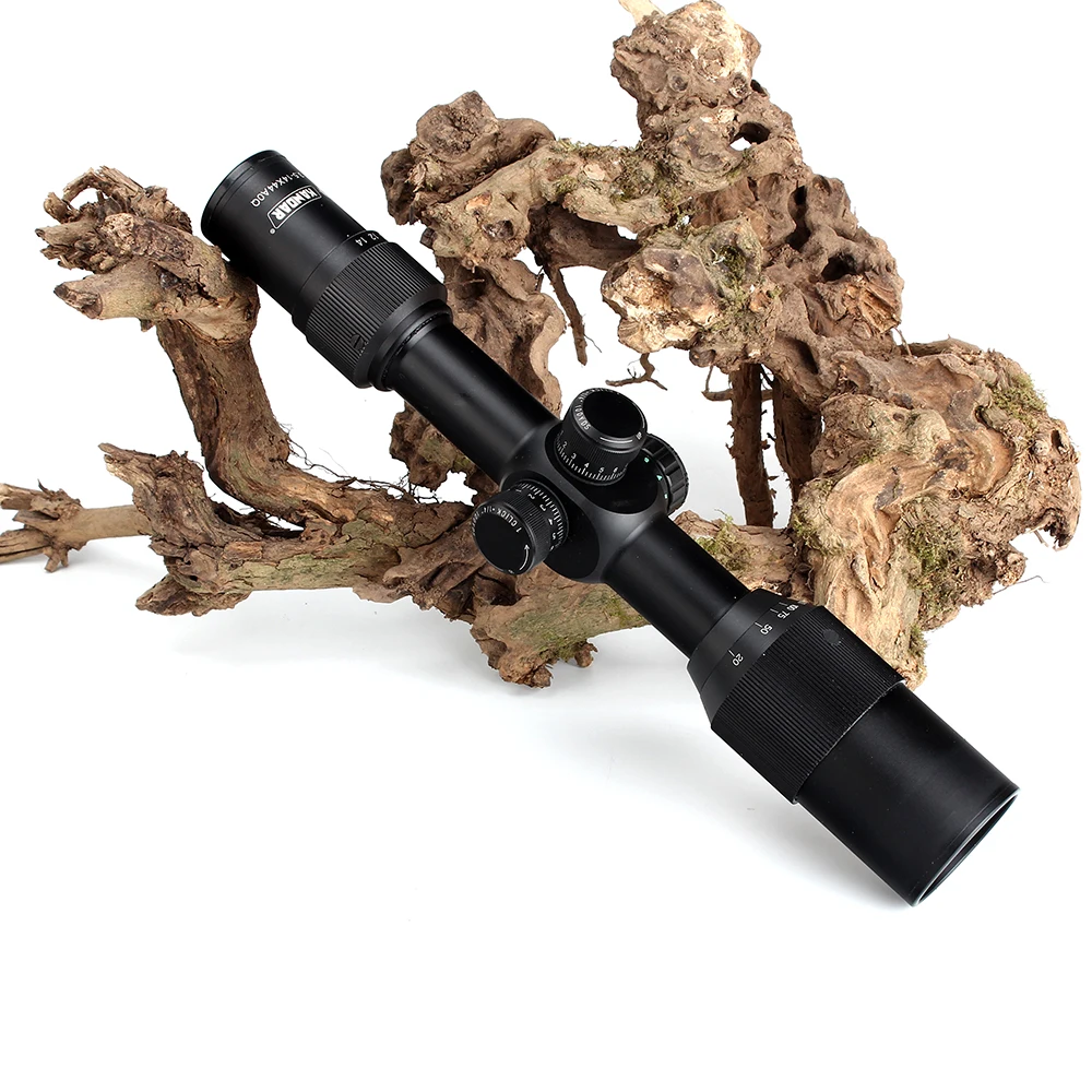 KANDAR 3.5-14X44 AOQ First Focal Plane Hunting Riflescopes Red Green Illuminated P4 Glass Etched Reticle Turrets Lock Scope (7)