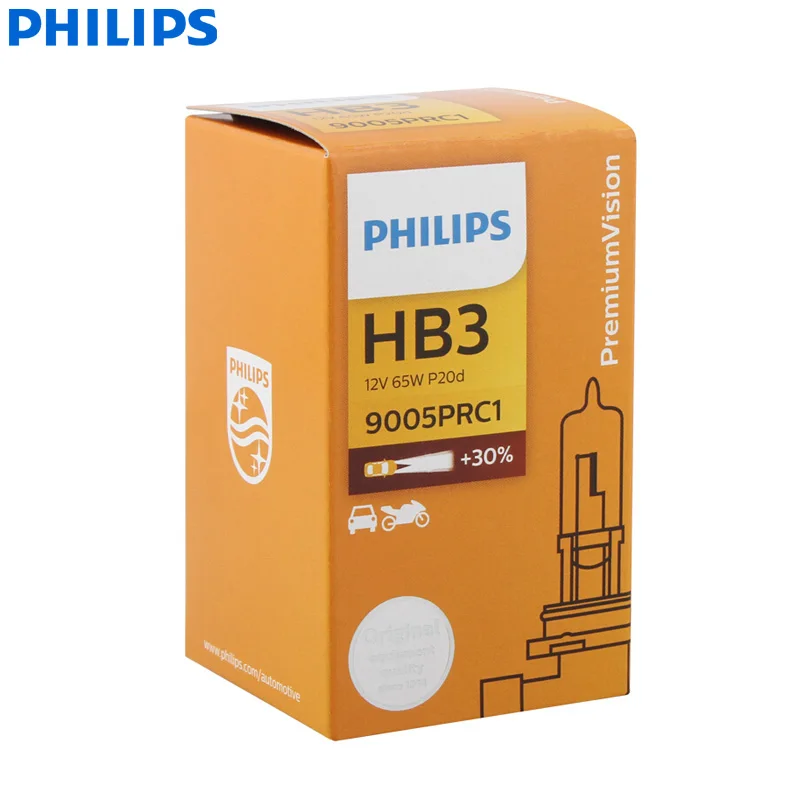 Philips Vision 9005 HB3 12V 65W P20d 9005PRC1 +30% Brighter Original Light Car Halogen Headlight Auto OEM Bulb Fog Lamp (Single) 4