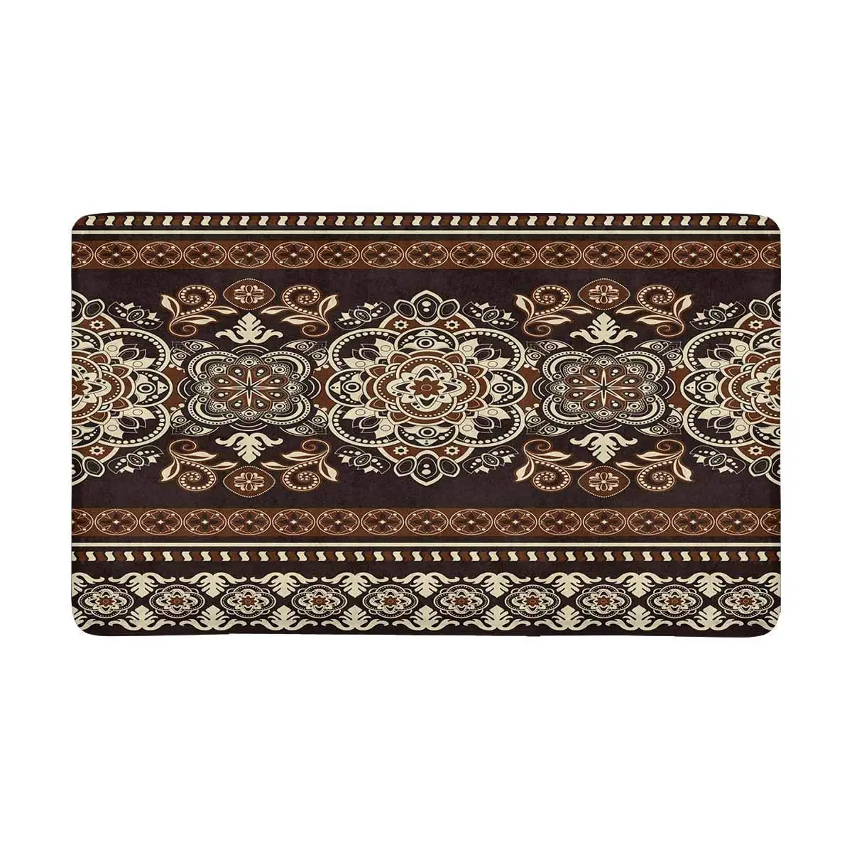 Полосатый узор цветочный Anti-коврик дверь Home Decor крытый половик у двери резиновым |