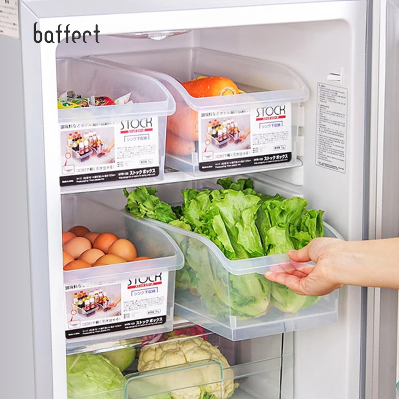 New Refrigerator Space Saver Organizer Slide Shelf Rack Holder Plastic