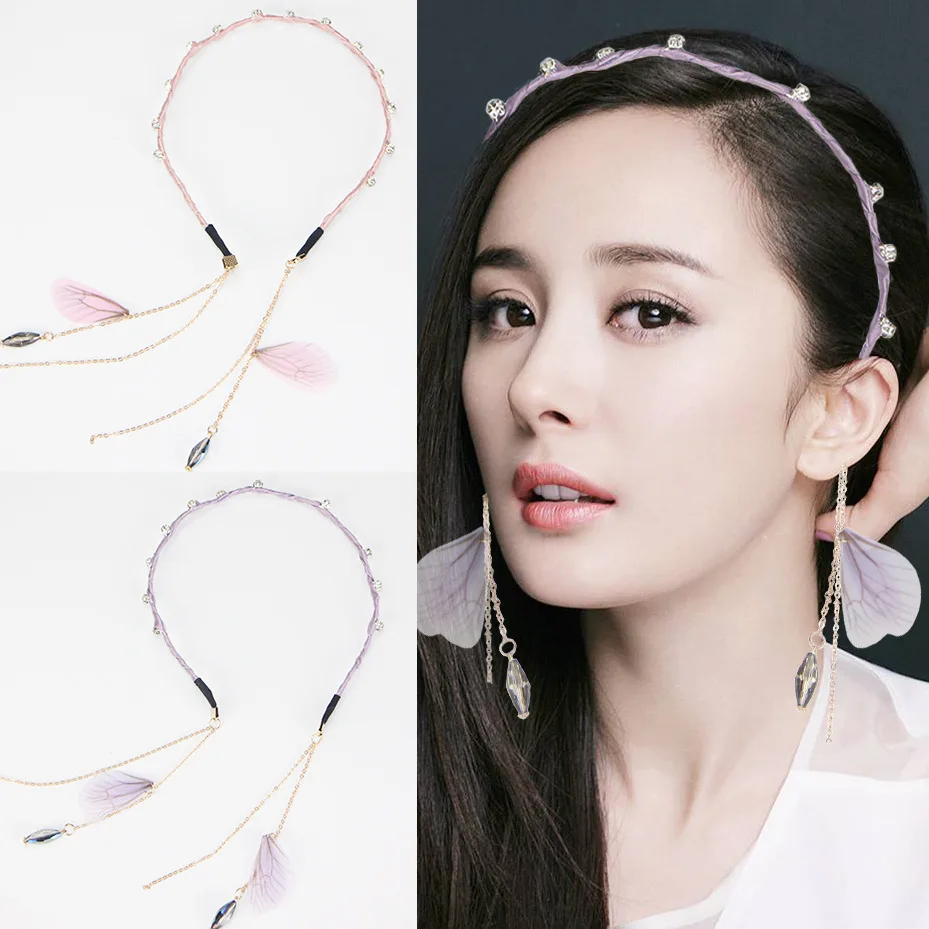 

fashion diamond tassel Headband fabric girls hair head hoop bands sexy Hairband for women dish hair tools accessories Ornaments