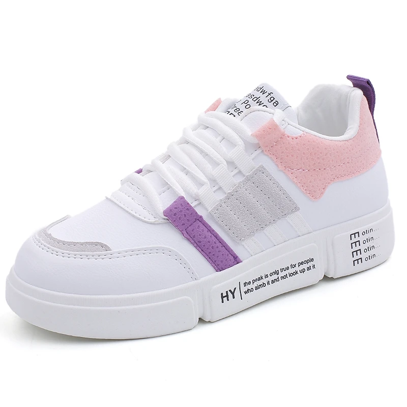up Mujer Respirant Marche Zapatillas Femmes blue En Lady Cuir Lace Mode Automne pink Plat Aux3 Casual Black Chaussures Sneakers De 6q8BC