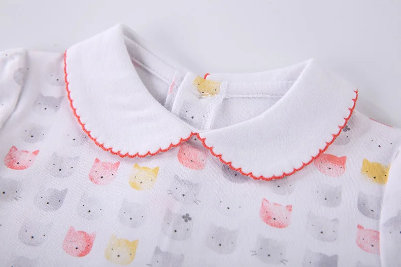 Детское боди с длинными рукавами одежда для маленьких девочек пижамы весна-осень зимние детские тело Питер Пэн воротник детская одежда Комбинезоны