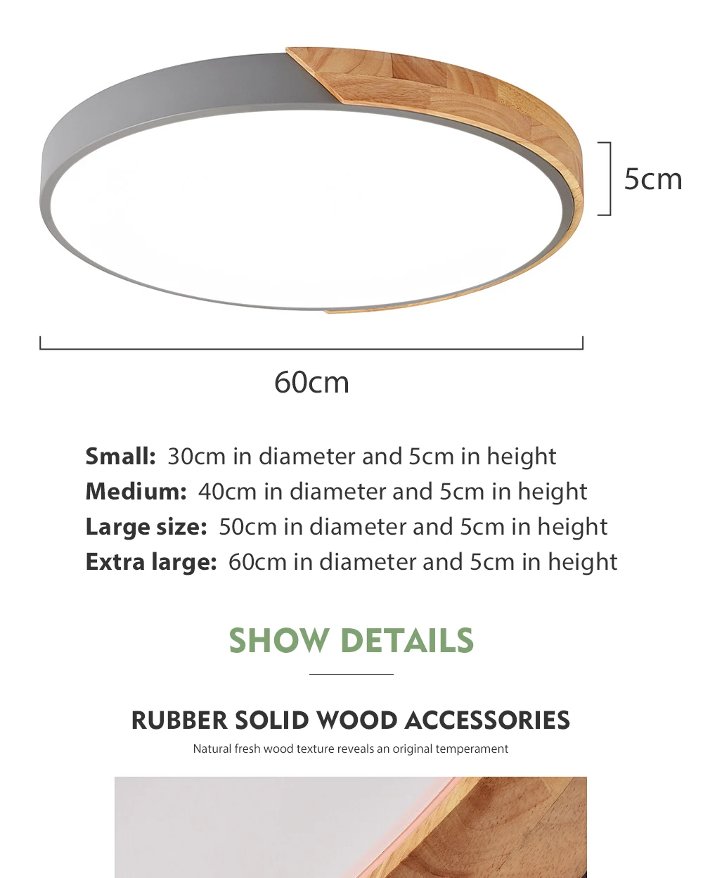 Lâmpada do Teto Levou as Luzes do Tecto Tecto de Madeira Ultra fino de Alta cm de Diâmetro Nordic Dimmable de Madeira Redonda 30 60 Tamanho 5 7 Cores Ferro Arte Macaron 12 Luzes de teto