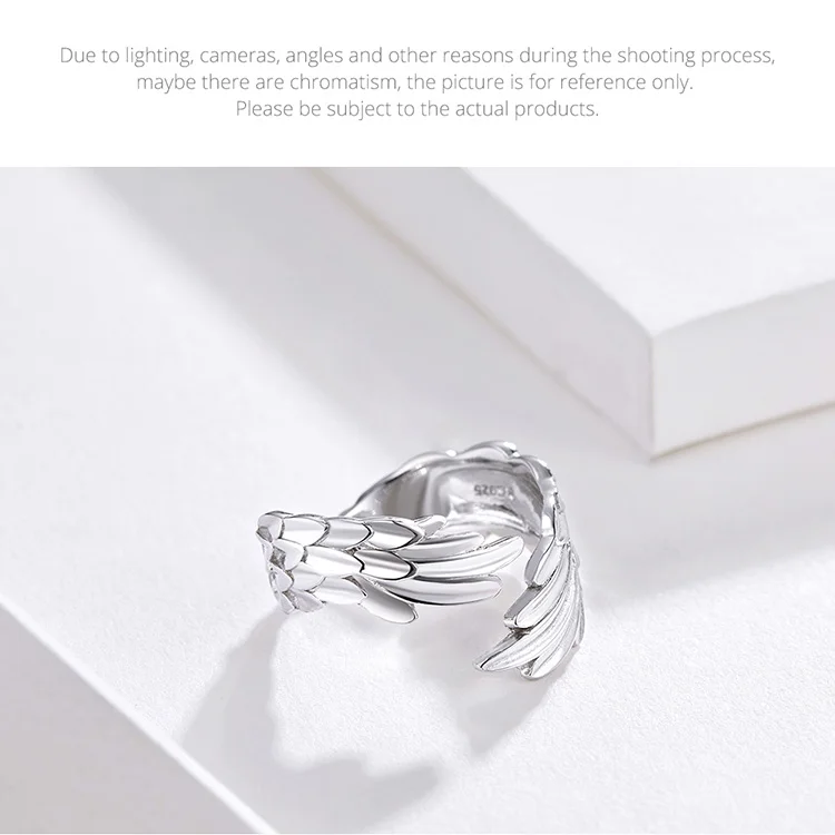 BISAER, открытые кольца, настоящее 925 пробы, Серебряное Ювелирное кольцо, 925, регулируемые кольца для женщин и девушек, мода, HSR512