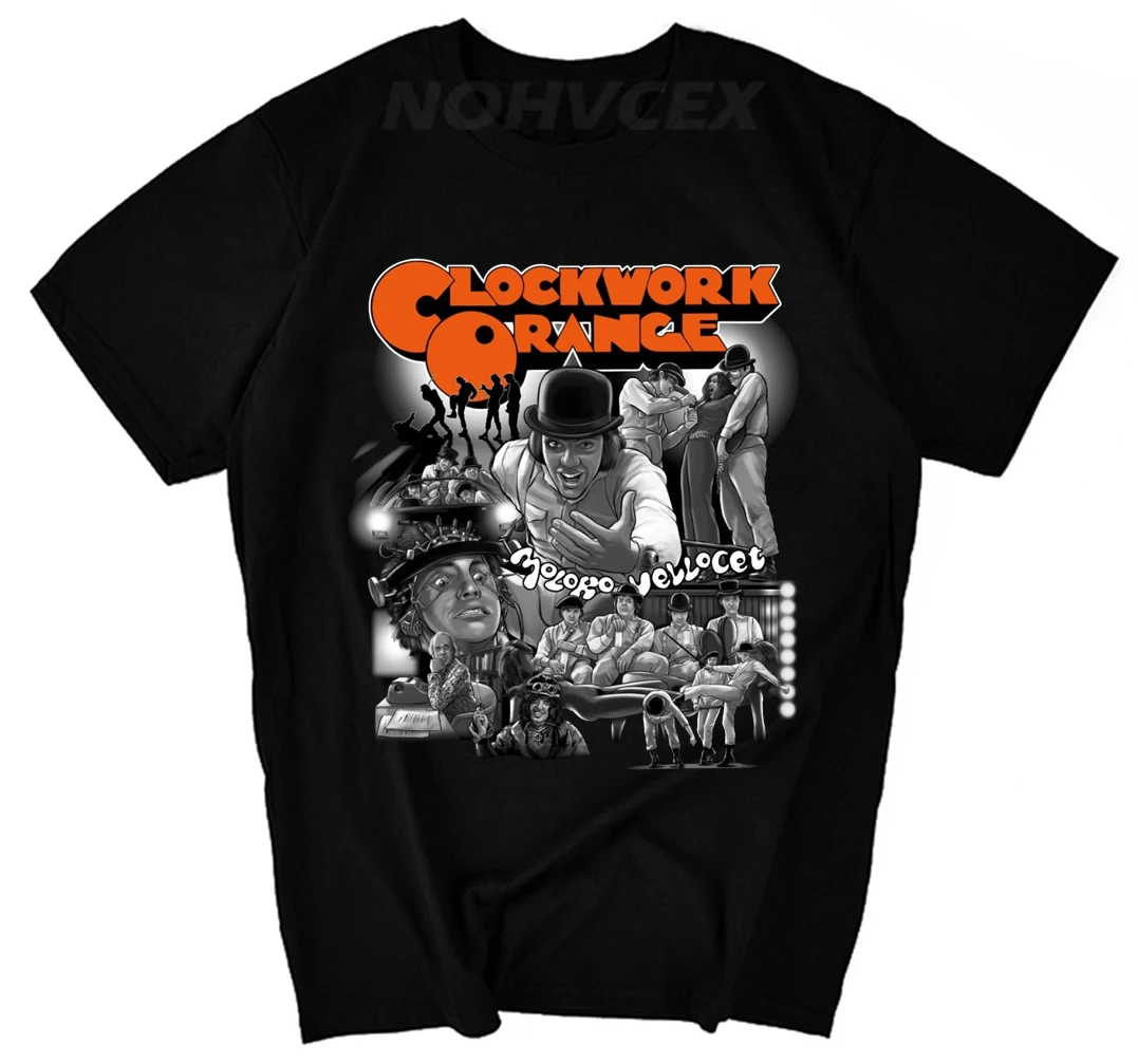 

Clockwork orange DIY men's short sleeve T-shirt cotton Round collar