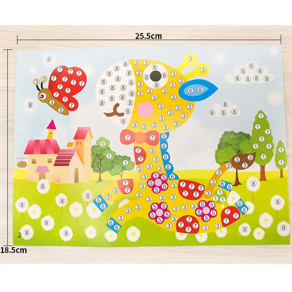 

Cartoon 5D Painting 5D Embroidery Kit Puzzle Kids Durable Glittering Fun