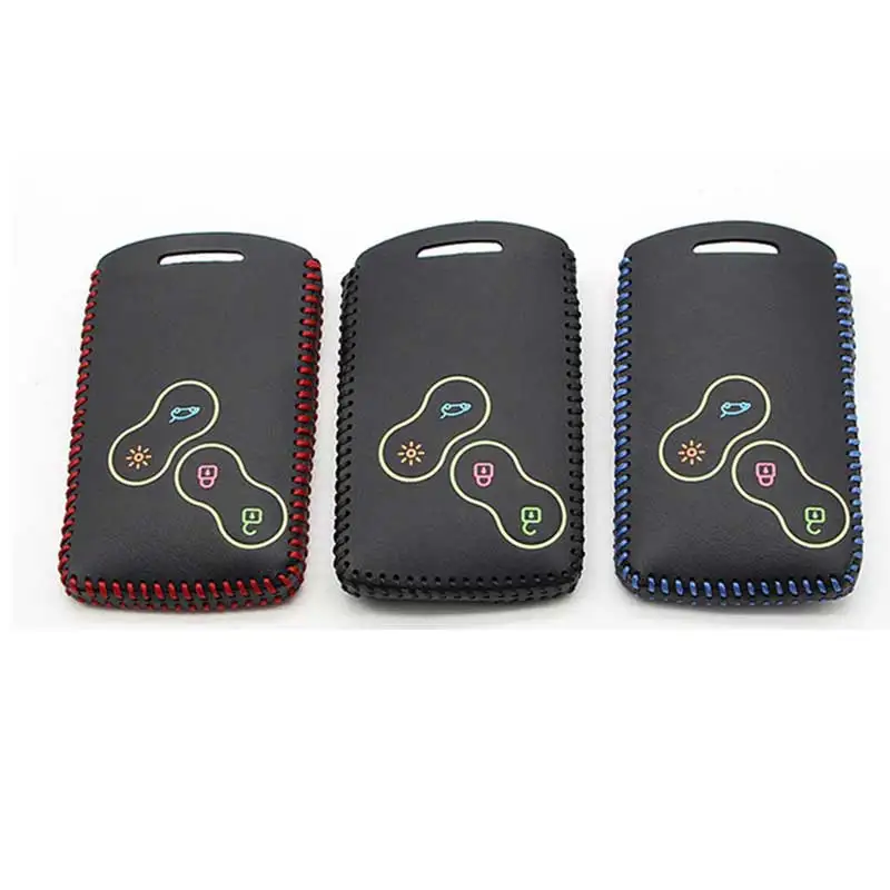 

Leather Keychain Key Case Holder for Renault Clio Scenic Megane Duster Sandero Captur Twingo Koleos protector Cover