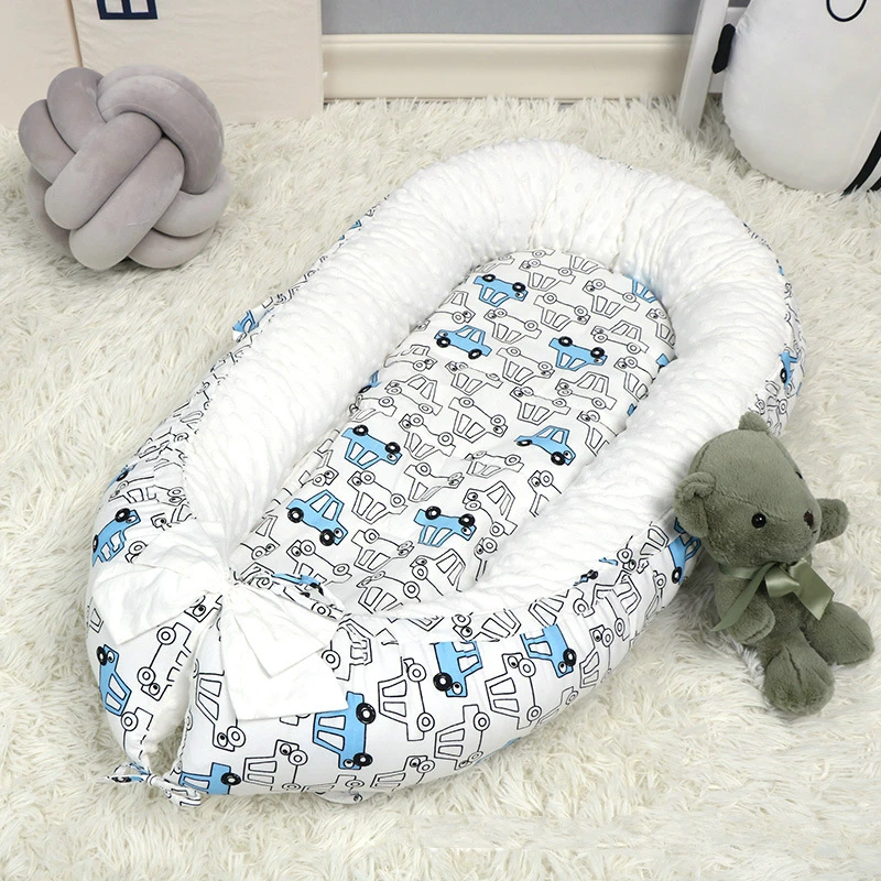 Последнее детское спальное гнездо кровать съемный новорожденных протектор подушка хлопок младенческой Bebe Колыбель детская кроватка люлька