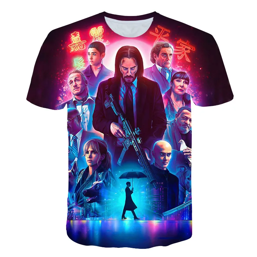 5 17 футболка John Wick the Boogie Man Movie 3d принт Wick: Chapter 3 Parabellum с круглым вырезом|Футболки| |