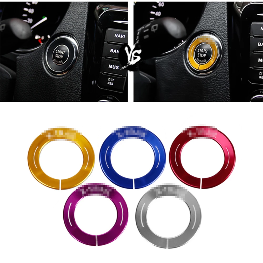 

car start stop engine Button Ignition Switch Decorative Sticker For Nissan X-trail 2014 2015 2016 2017 Car Styling Accessories