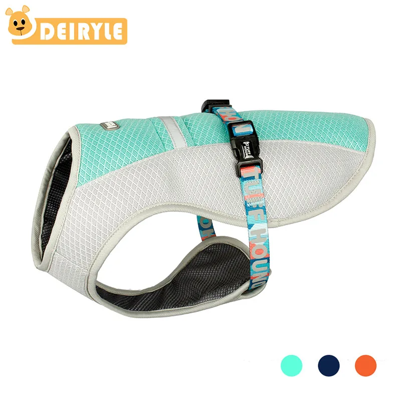 

Summer dog cooling clothes keeping your dog cool adjustable reflective dog cooling vest harness suitable for hiking and camping