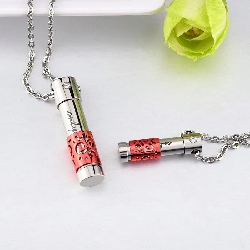 SOITIS 316L из нержавеющей стали кремационный урна ожерелье с емкостью для хранения