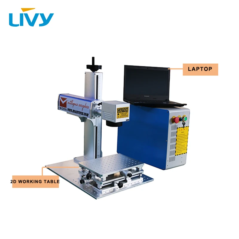 50W laser source fiber laser marking machine metal deep laser engraving with 2 years warranty ...