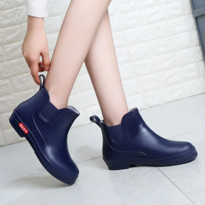 Rouroliu Botas de lluvia antideslizantes para mujer, botines transpirables  de PVC poco profundos, zapatos de agua impermeables, RT407|ankle rain  boots|rain boots womenfashion rain boots - AliExpress