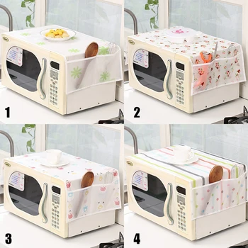 

Microwave Oven Dust Cover Plastic Flower Waterproof Oil proof Dustproof Storage Bags Organizer Spoon #236445