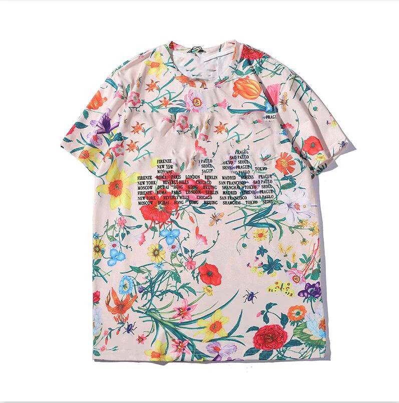 

Summer Top Shirts Women T Shirt Print Flower Tshirt Cotton Plus Size T-shirt Tees Tops Fashion White Black S M L XL XXL