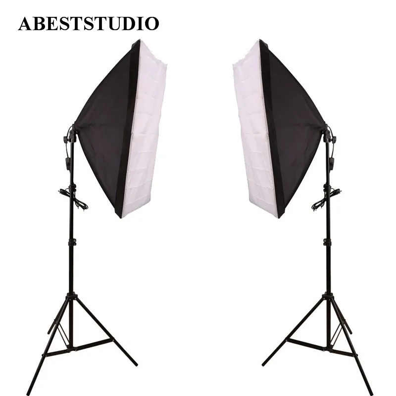 Комплект для непрерысветильник Abeststudio 2x135 Вт софтбокс 50x70 см набор фотостудии