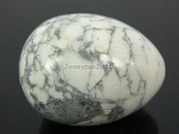

Natural Collectible White Howlite Gems Stone Egg Decor Statue Sphere Handball Health Massager 5Pcs/Pack