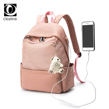 

luxury female backpack with charging for laptop 15.6 inch women's backpacks for travel school bags for teenage girls schoolbag