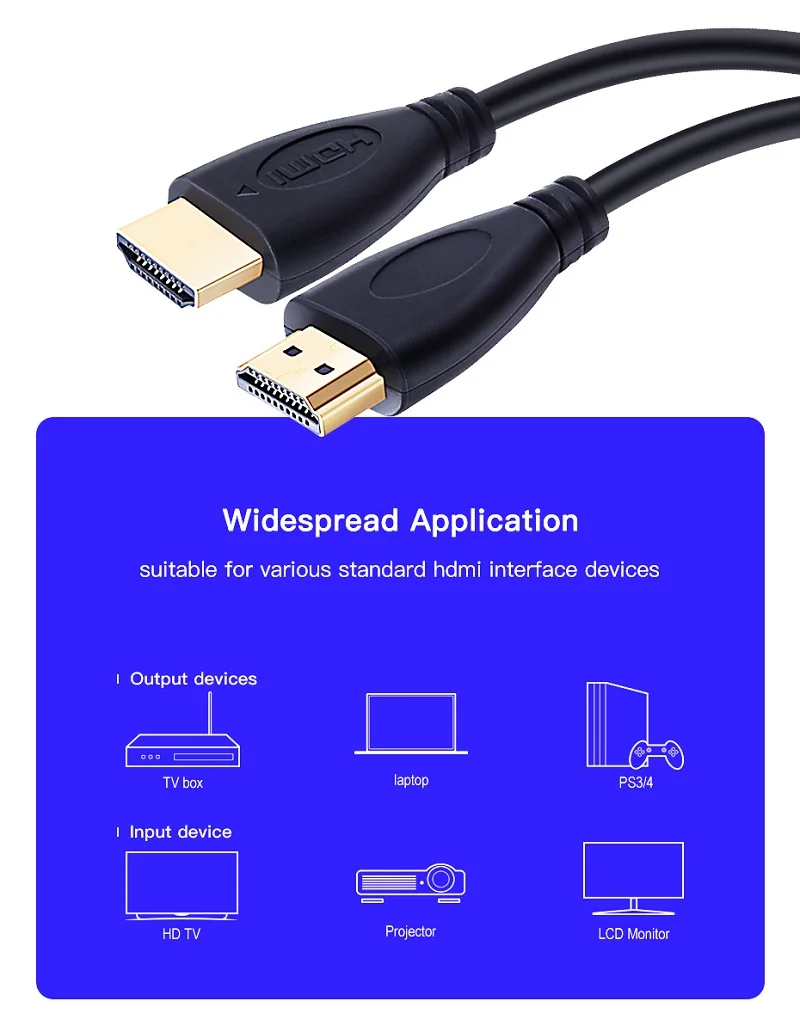 3Wholesale 100pcslot HDMI Cable High speed video cables gold plated Cable 0.3m 1m 1.5m 2m 3m 5m 7.5m 10m 15m for HD TV XBOX PS3