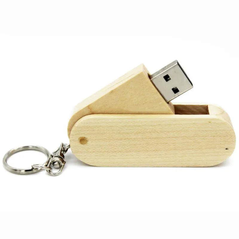 SHANDIAN(более 10 шт. бесплатный логотип) деревянный поворотный usb flash drive флешки 4 ГБ 8 16 32 памяти палочка для создания логотипа лазерная гравировка - Цвет: Maple wood