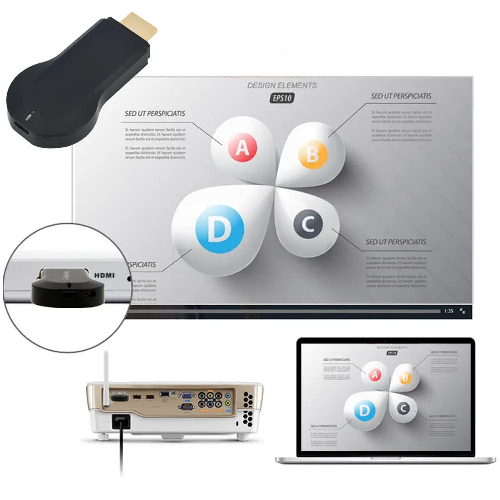 Kebidumei 1080P WI-FI мини M2 Media Player Марка miracast Smart ТВ палка ручной стабилизатор для Windows iOS Android