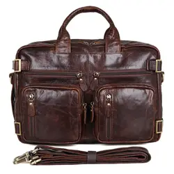 J.M.D Винтаж пояса из натуральной кожи сумки Портфели для мужчин многоцелевой сумка для ноутбука 7026Q