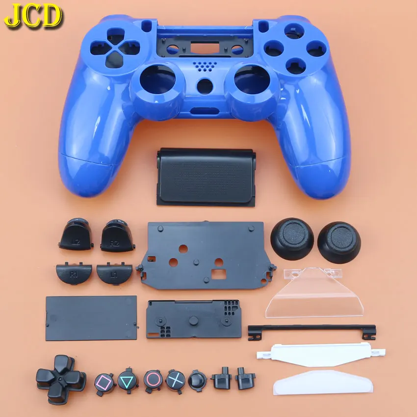 JCD Геймпад контроллер полный корпус и кнопки мод комплект для DualShock playstation 4 PS4 контроллер ручка Корпус чехол Крышка - Цвет: Blue