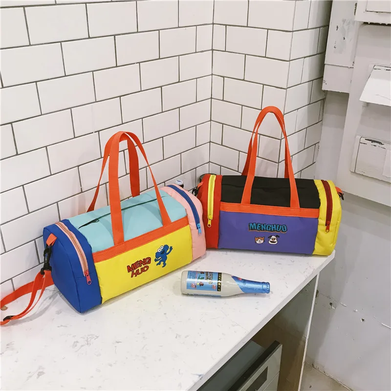 Menghuo Cartoon Travel Bag Women Duffle Bag Nylon Waterproof Colorful Packing New Travel Handbag Weekend Luggage Travel Tote SacIMG_5299