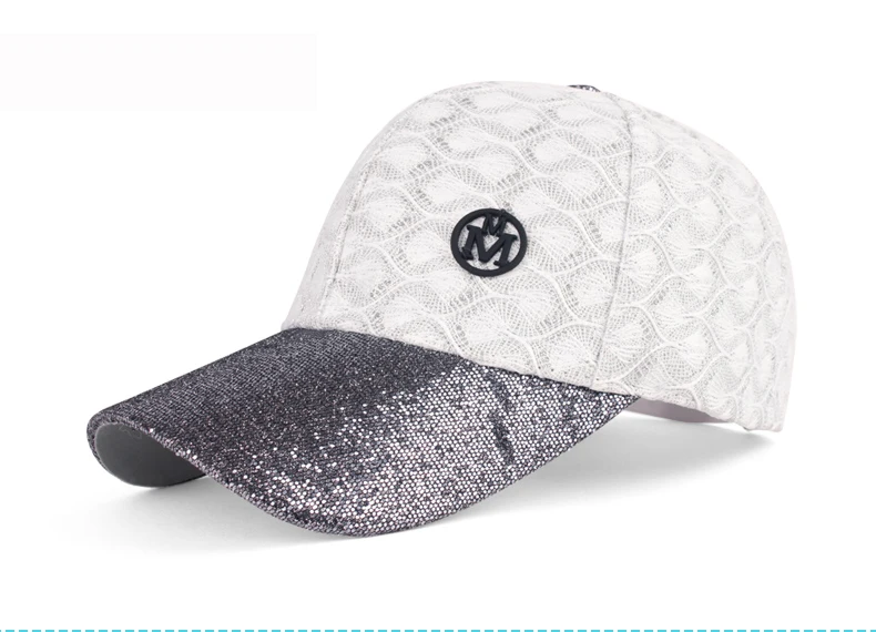 Женская бейсбольная кепка Кепка модная кепка блестка женская Солнцезащитная шляпа