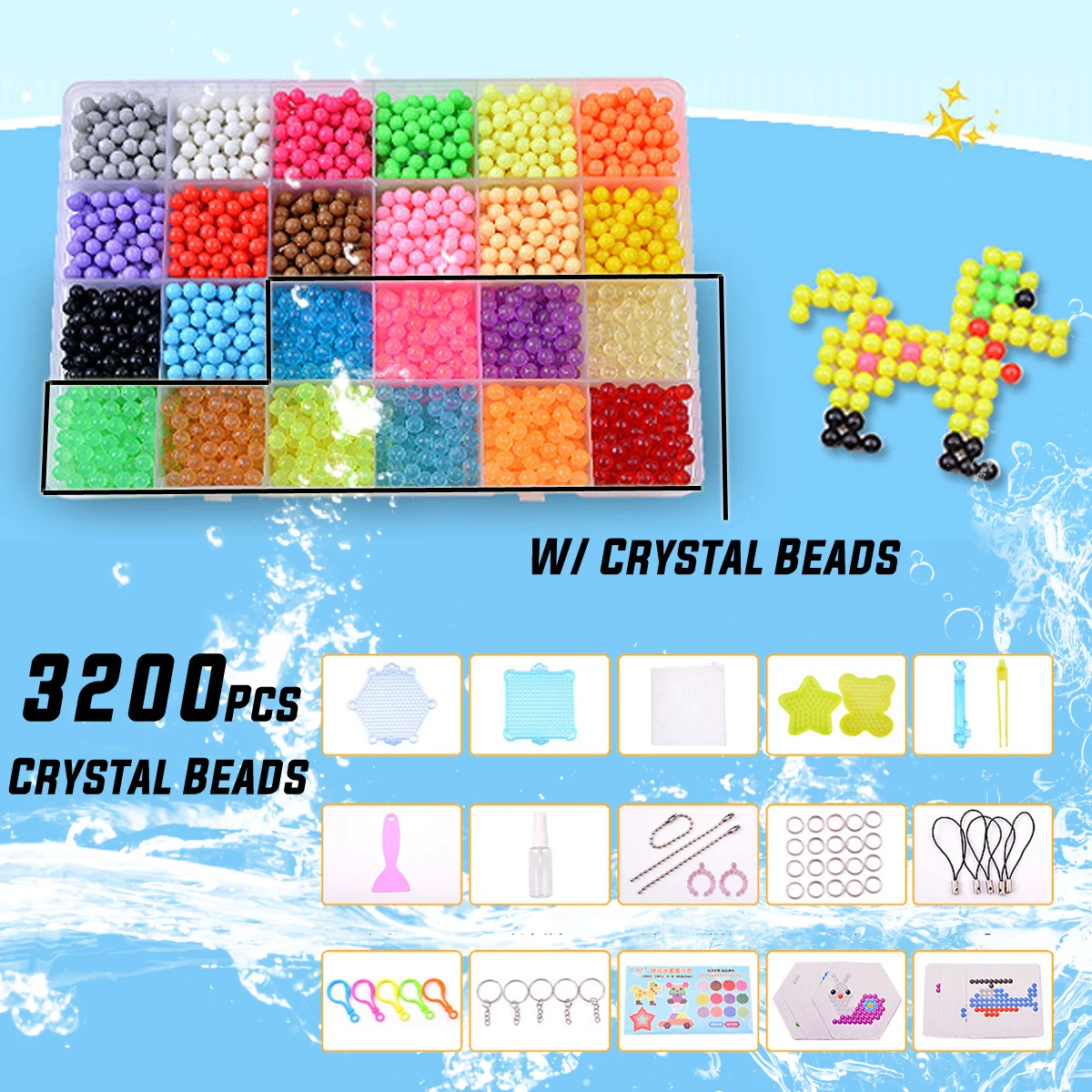 24 Цвет 3200 шт. box set для Hama шарики для образования детей головоломки DIY игрушки предохранитель бисер Pegboard