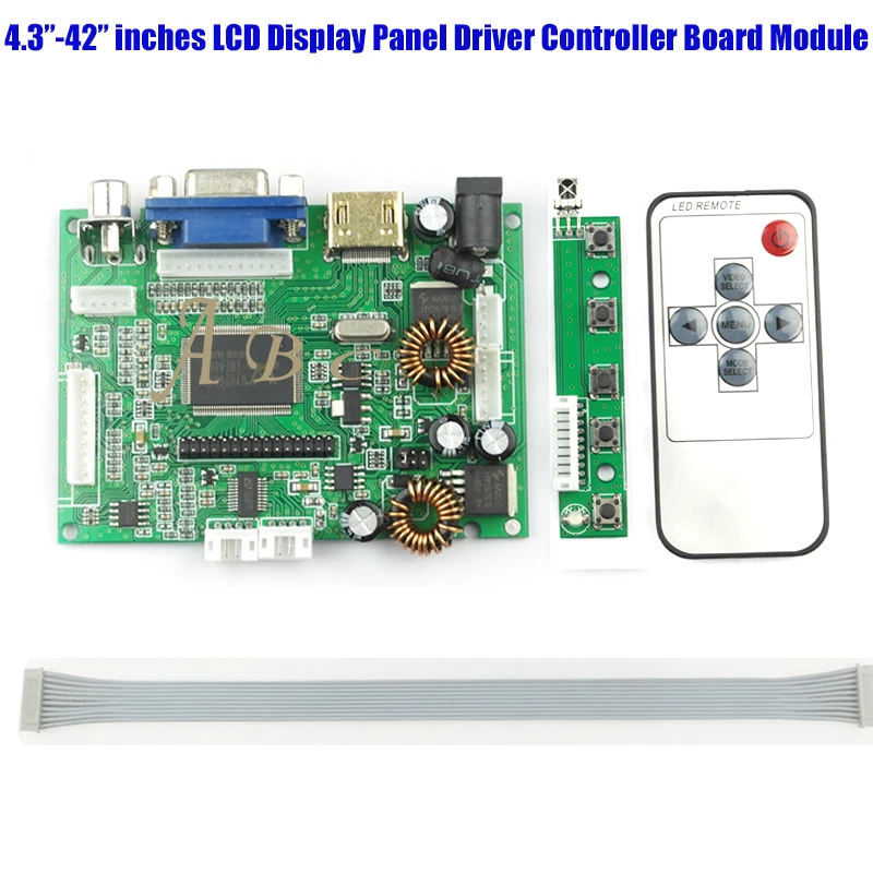 1 шт. HDMI VGA 2AV Аудио Видео 30P LVDS плата контроллера + пульт дистанционного модуля