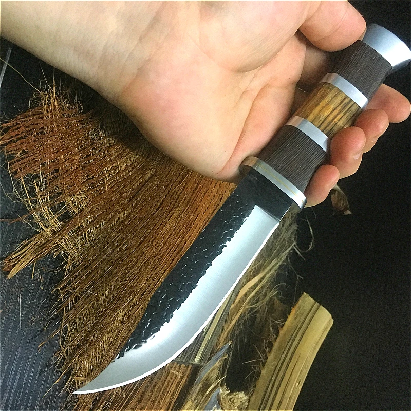 PEGASI 58HRC имитация рога оленя ручка прямое лезвие jujube деревянная подделка охотничий прямой нож тактика выживания на открытом воздухе нож