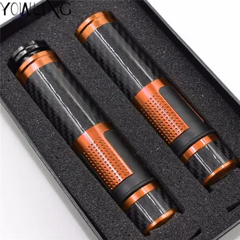 

New carbon fiber motorcycle handlebar grips & handle bar ends 7/8"22mm hand cap For KTM 125 390 690 SMC SMC-R Duke Duke R 250