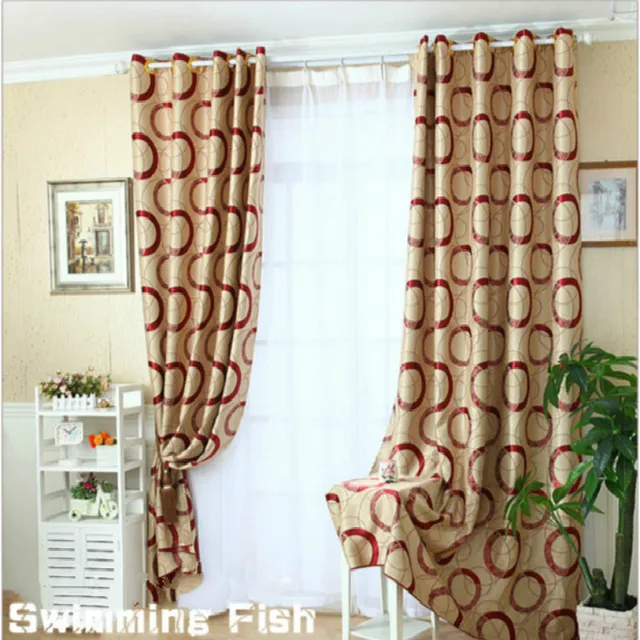 Circle World Print Blinds Shading Window Curtains High Quality Black Circle World Print Blinds Shading Window Curtains High Quality Black Out Red Grey Color Luxurious For Living Room