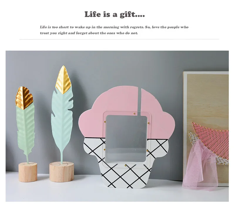 Home Decor Ins Мороженое Моделирование Копилка Детская комната украшения розового дерева малыша игрушки подарок копилка ремесла
