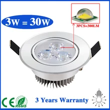 3 Вт 5 Вт 7 Вт светодиодный потолочный светильник CREE светодиодный потолочный светильник Встраиваемый Точечный светильник 85 V-245 V для домашнего освещения
