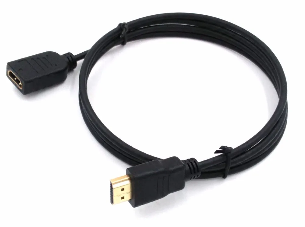 HDMI удлинитель 1 м 2 м 3 м HDMI 4 к 3D 2,0 в HDMI расширенный кабель адаптер для HD tv lcd ноутбука PS3 проектора