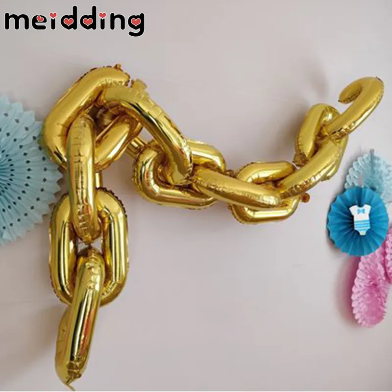 16 /" Deco Links Chain Connect Custom Color Foil Rose Gold Gold Silver Party