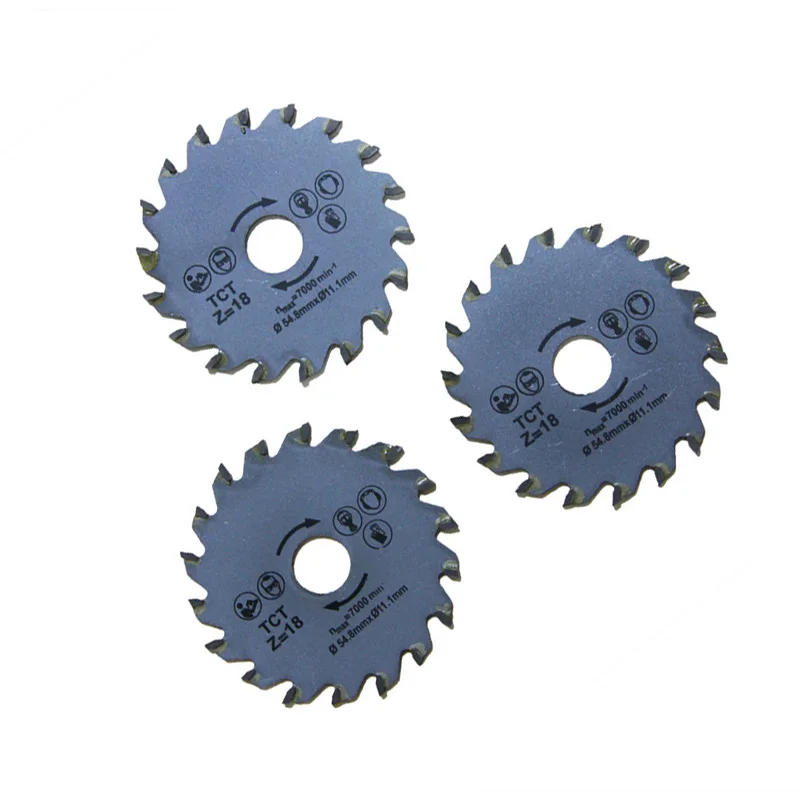 3pcs 54.8x11.1mm Mini Circular Saw Blades TCT Cutter Blade for Wood