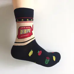 Красочные Повседневное Веселые носки для мужчин Высокое качество чесаный мужские хлопковые носки мультфильм дизайн смешные экипажа