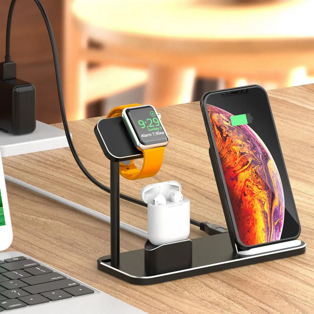 

KISSCASE 3 IN 1 Desk Holder Charger For Apple Watch Series 1 2 3 Watch Band Mount Stand Charging Smart Watch Bracket Holders