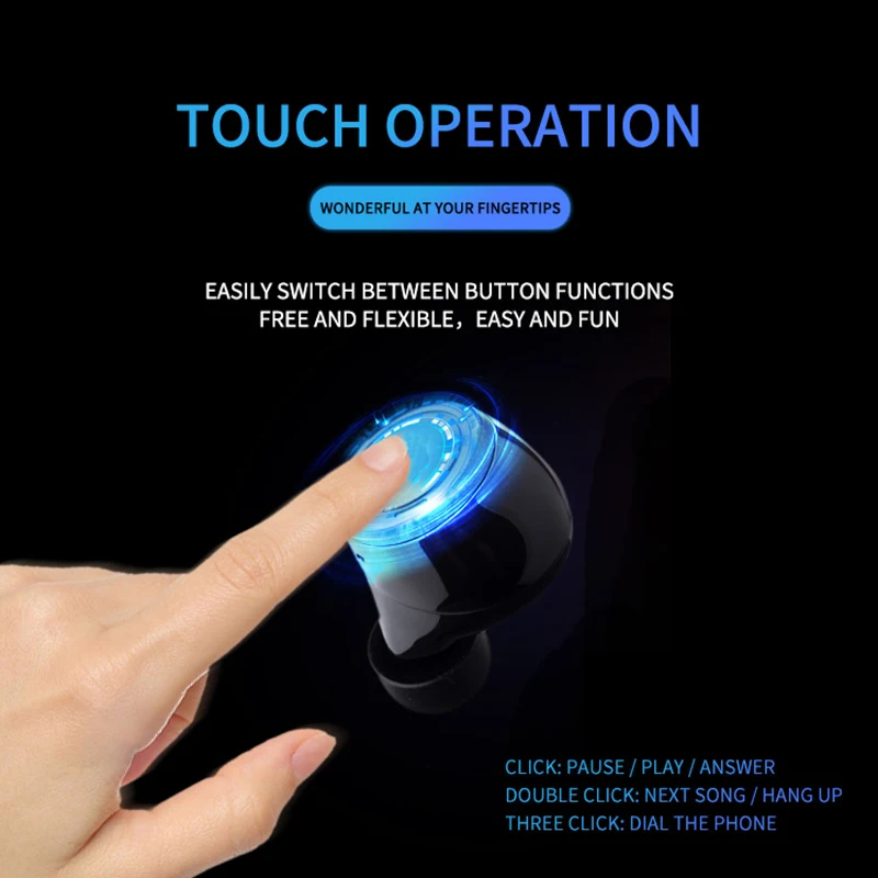TWS 5,0 Bluetooth наушники 3D стерео беспроводные наушники с двойным микрофоном сопряжение памяти