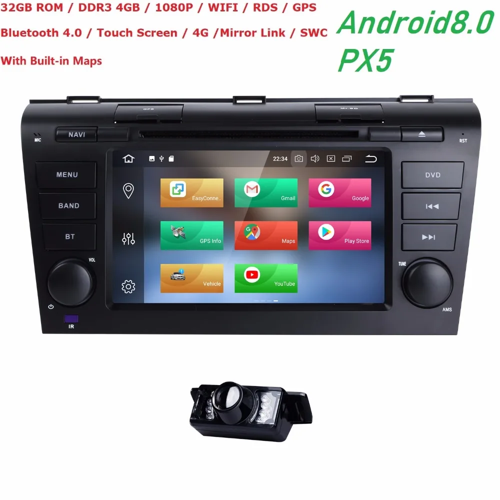 Sale Android8.0 Touch Screen Car DVD Player for Mazda3 Mazda 3 2004-2009 GPS Navigation System 4G USB Radio RDS CD SWC GPS RADIO MAPS 1