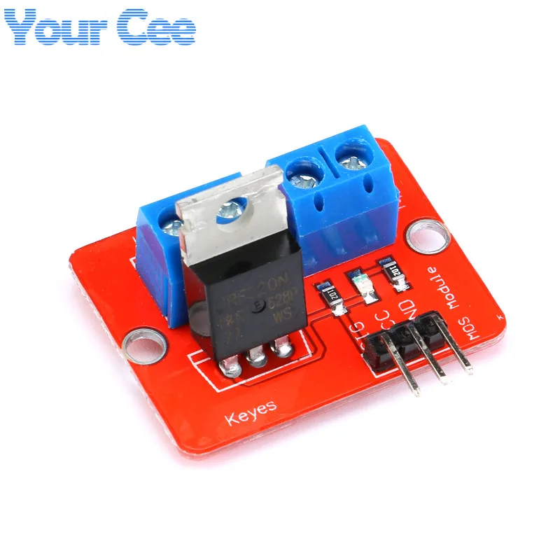 2 Pezzi Irf520 Modulo Driver Mos Per Mcu Arm Raspberry Pi 0-24V Pulsante Mosfet Superiore