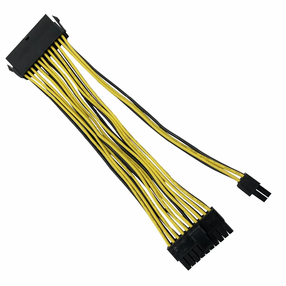 20 + 4 Pin двойной блок питания Кабель 24Pin ATX адаптер материнской платы разъем|dual psu|24pin