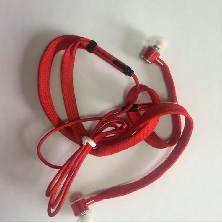 Высококачественные стерео наушники в ухо Металлические шнурки наушники громкой связи Наушники с микрофоном 3,5 мм наушники для всех телефонов MP3 плеер