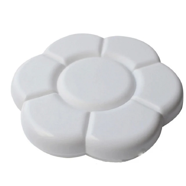 1 Plum Blossom Palette Seven-grid Water-Powder Palette Pigment Double Cover Available Diameter 16 cm Artistic supplies Painting 3