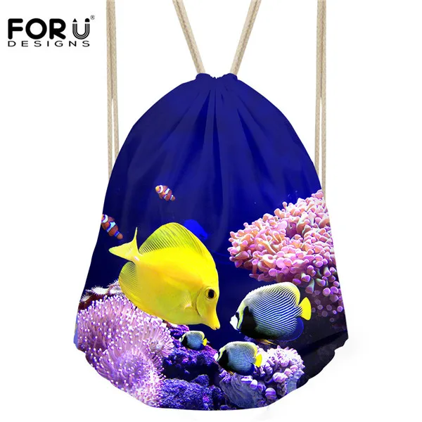 CC3142Z3 FORUDESIGNS/мужская повседневная сумка на шнурке с изображением животных, волков, глаз, рюкзак для подростков, мини-пляжная сумка для детей, туристический подарок Bolsos - Цвет: CC3142Z3